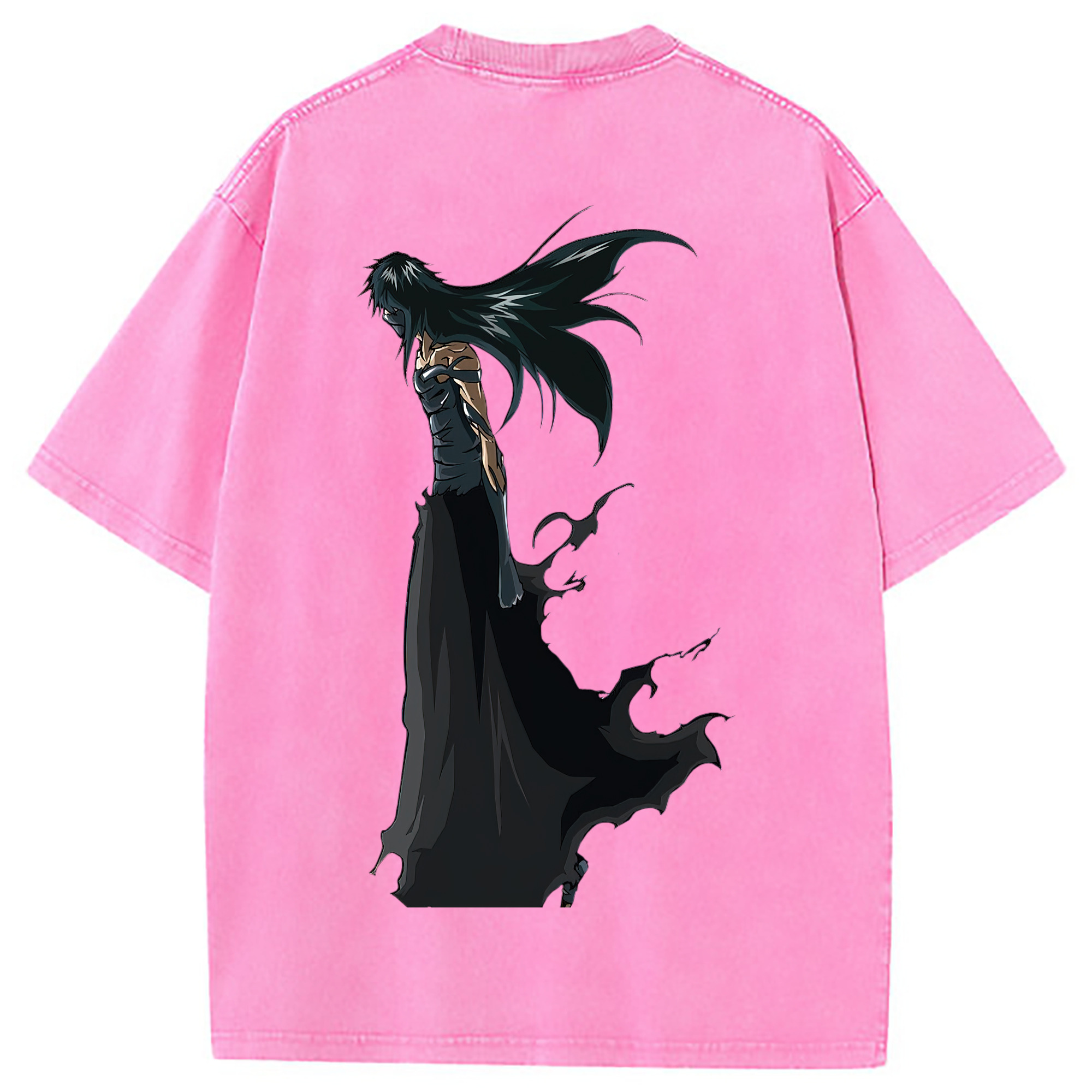 （画像用） ブリーチ 黒崎一護（くろさき いちご）BLEACH Kurosaki Ichigo 綿100% ヴィンテージ風 半袖Tシャツ（背面プリント）